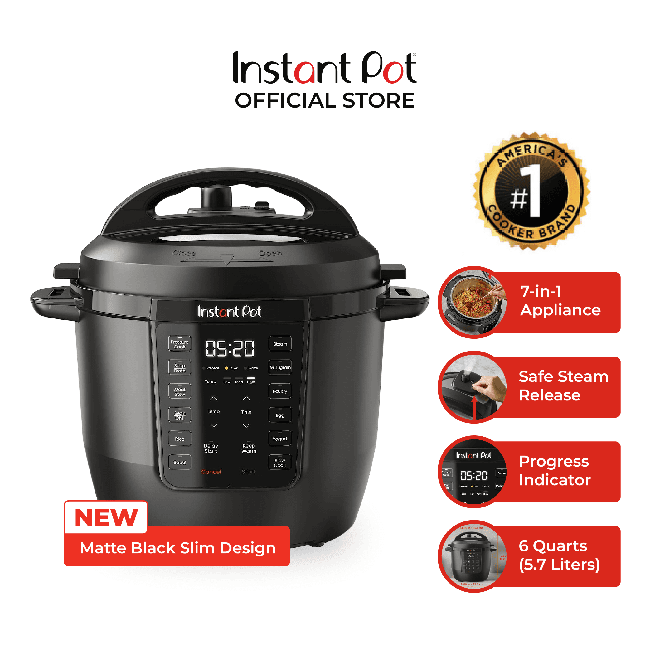 INSTANT POT INST-112200001 Multicooker 5.7L