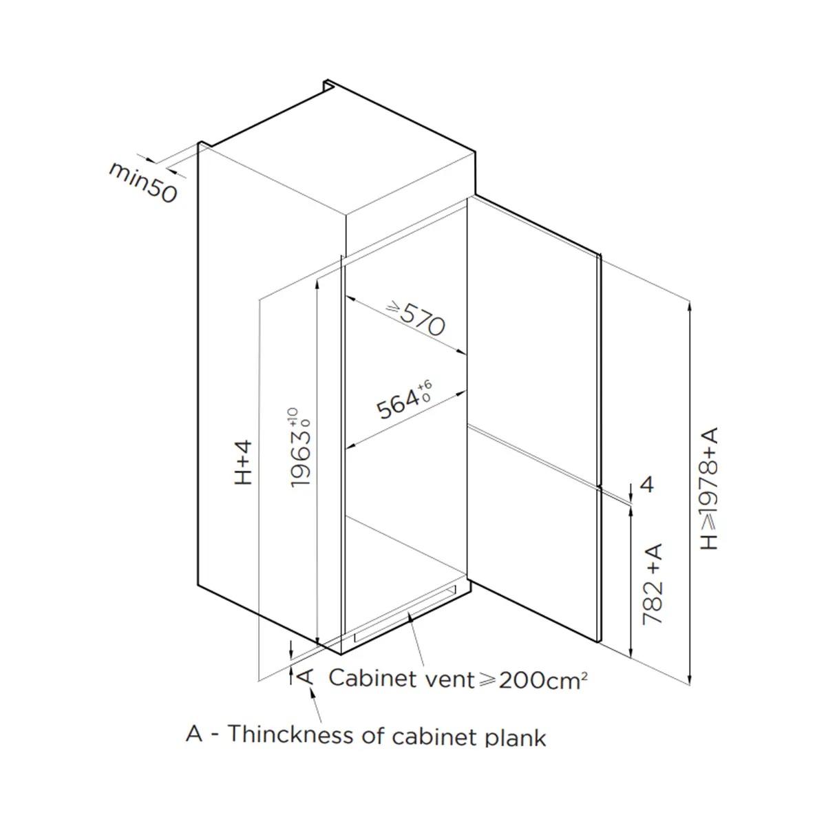 Midea MDRE411FGE01 Built-in Refrigerator