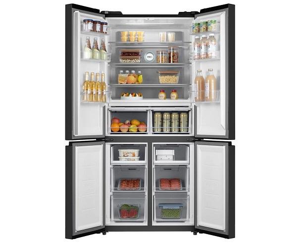 TOSHIBA RF610WE-PGS(22) Ψυγείο Τετράπορτο Μαύρο Γυαλί