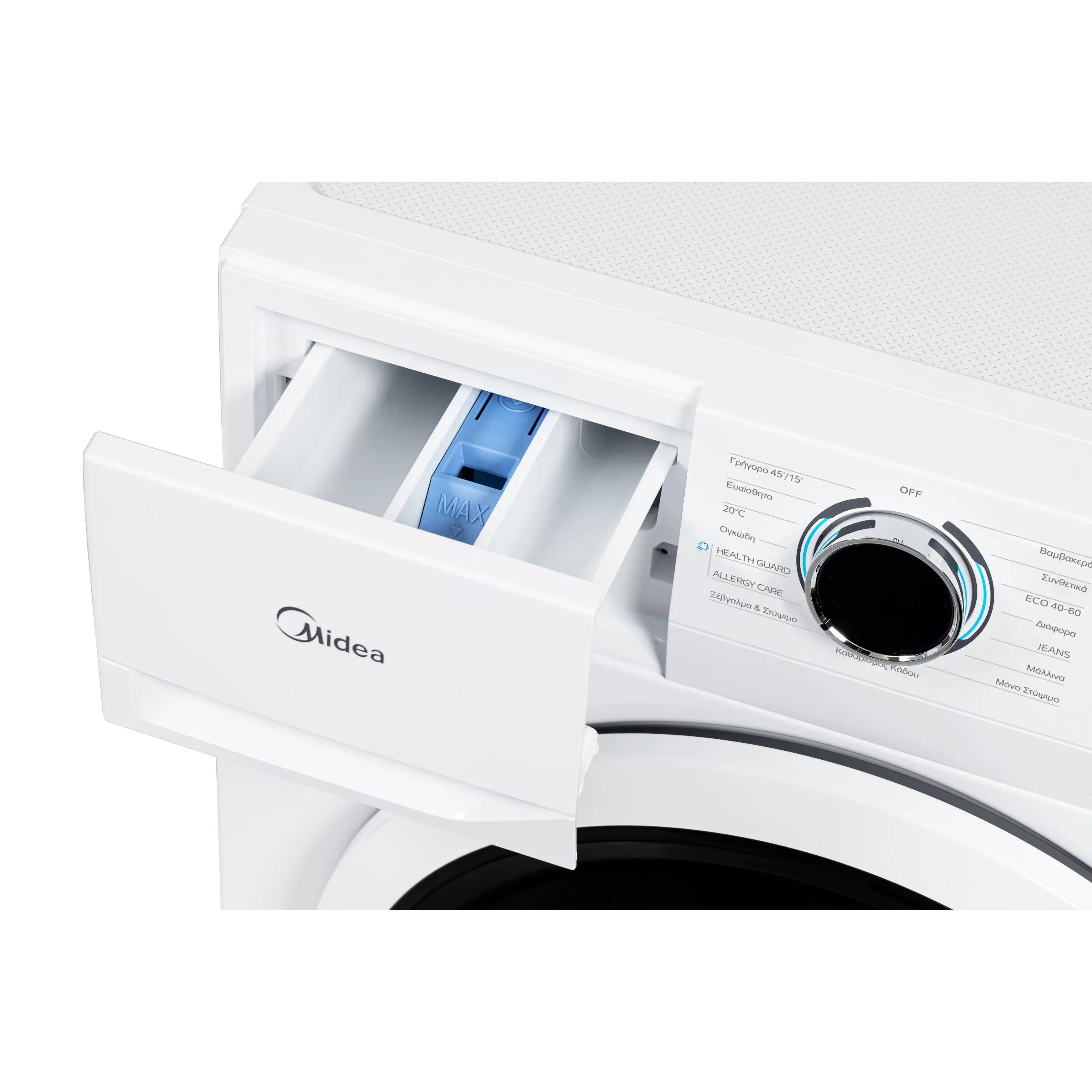 Midea MF110W80BA10/W-CY Πλυντήριο Ρούχων 8Kg Lunar Dial SerieS