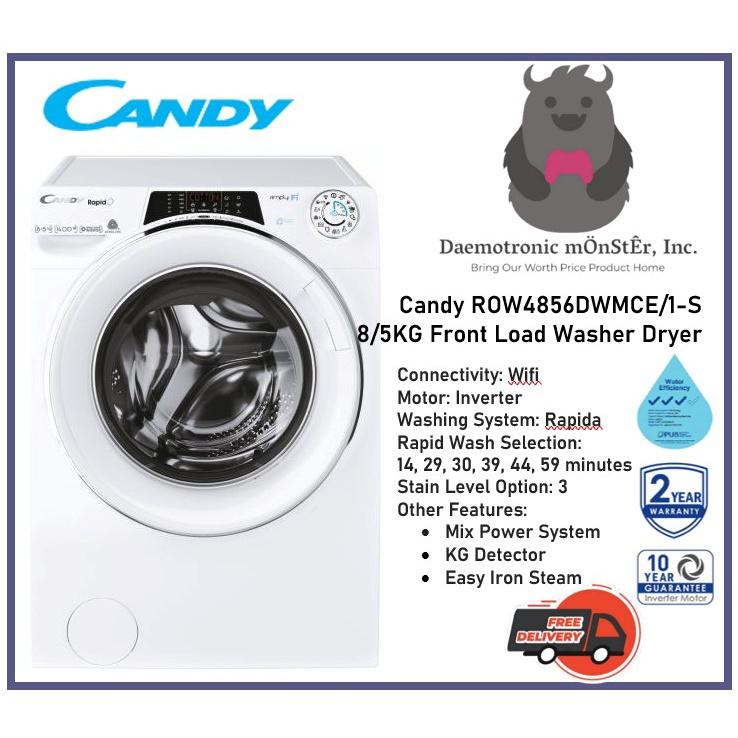 Candy ROW4856DWMCE/1-S Πλυντήριο-Στεγνωτήριο Ρούχων 8kg/5kg