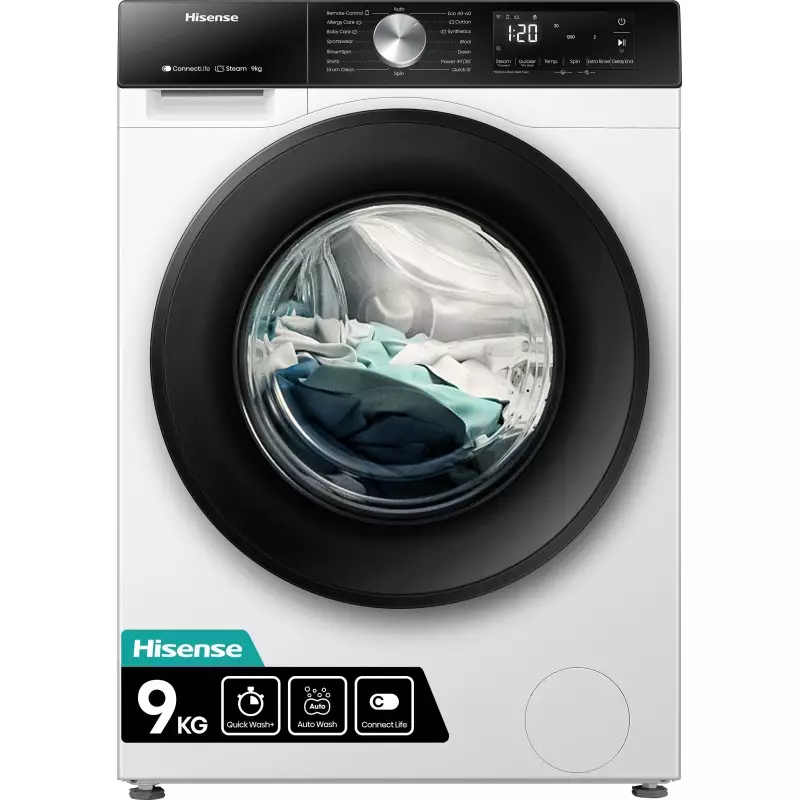 HISENSE WF3S9043BW3 Πλυντήριο Ρούχων 9 kg