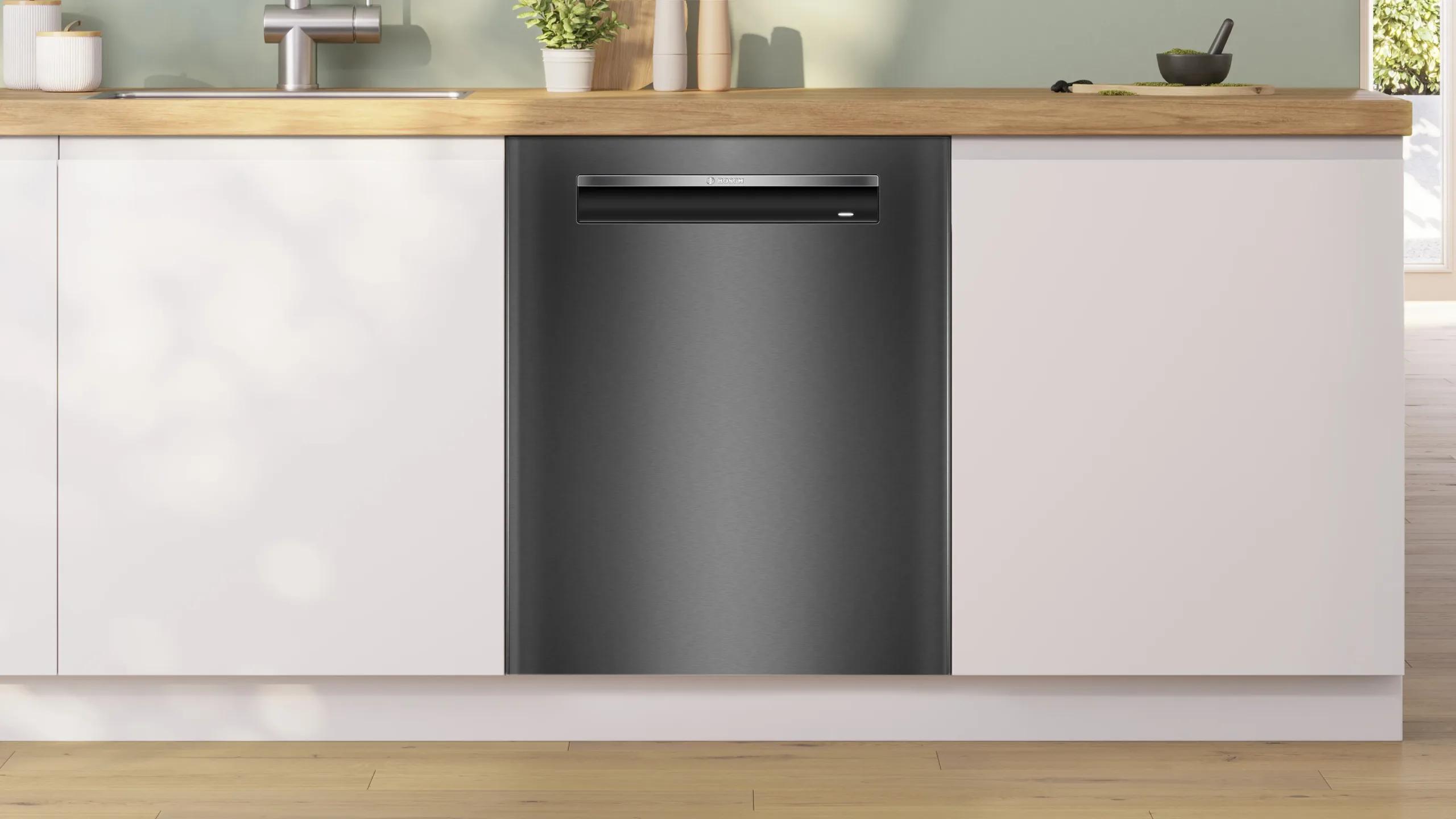 Bosch SMP4ECC72S Εντοιχιζόμενο Πλυντήριο Πιάτων,Black Inox