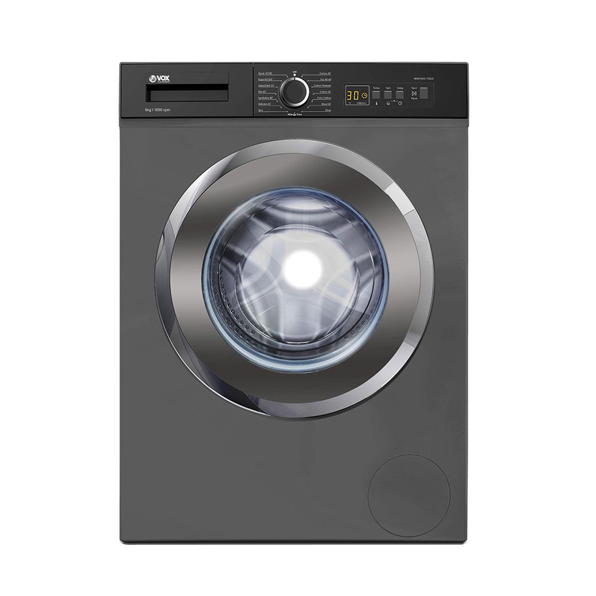 VOX WM1060TOGD Πλυντήριο Ρούχων 6 kg,Ασημί