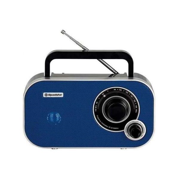Roadstar TRA-2235 Retro Portable Power/Battery Radio with USB Blue