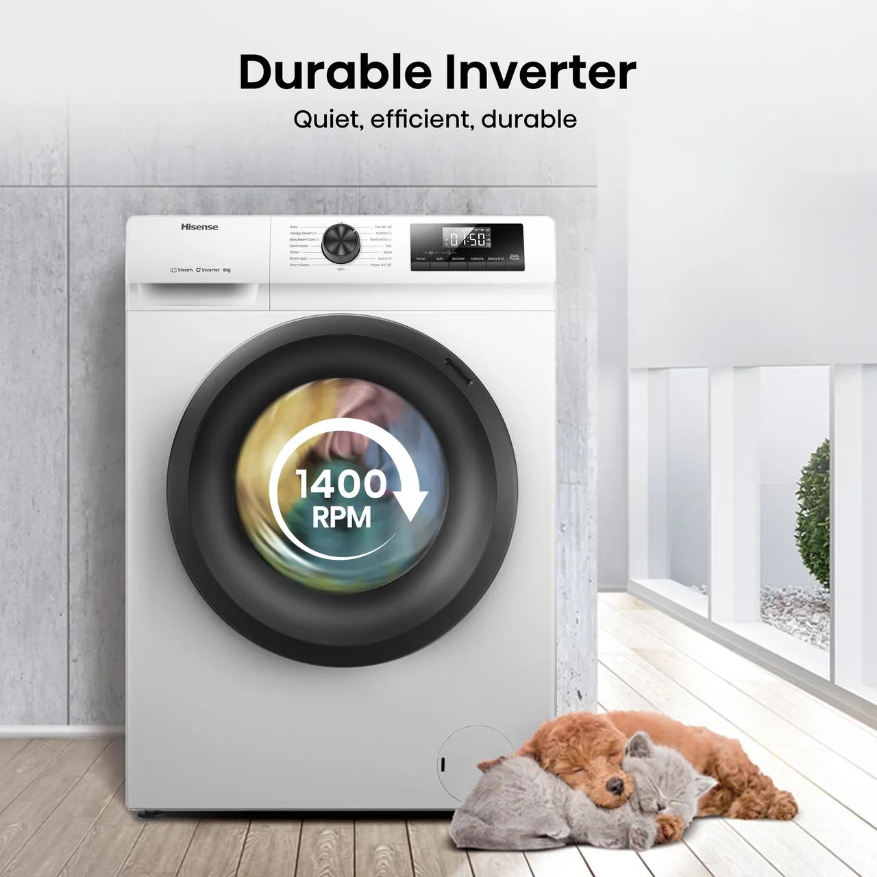 Hisense WF1Q8041BW Πλυντήριο Ρούχων 8Kg