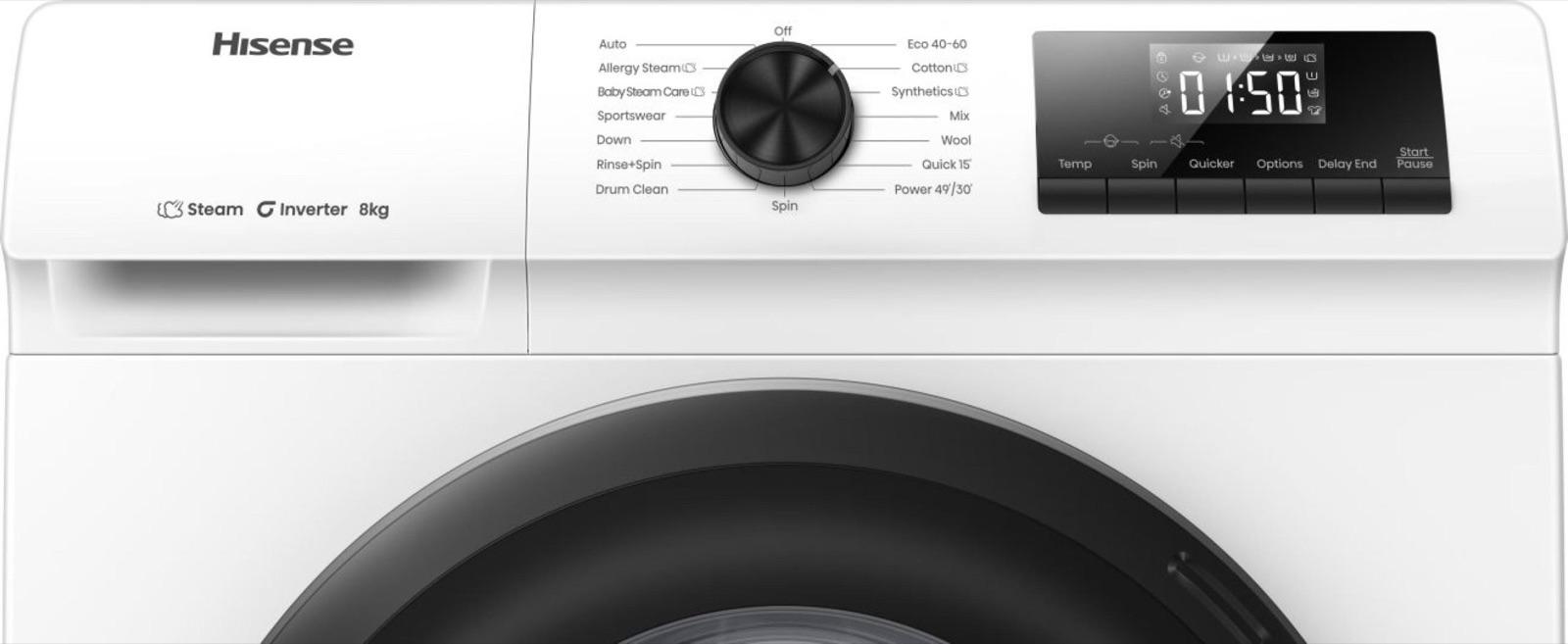 Hisense WF1Q8041BW Πλυντήριο Ρούχων 8Kg