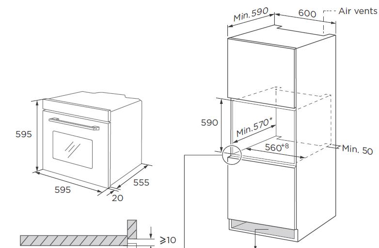 Midea MBON5M90E5-WH Εντοιχιζόμενος Φούρνος