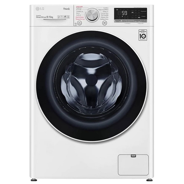 LG Πλυντήριο/Στεγνωτήριο Ρούχων 8/6kg AI DD™ Ατμού TurboWash™ F4DV508S0E