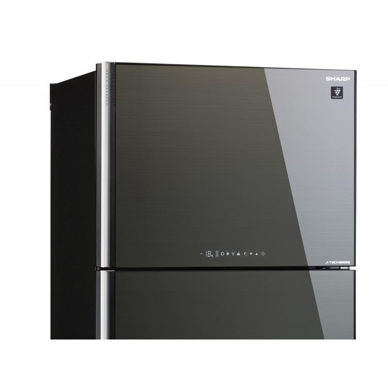 SHARP SJ-YG740G-SL Ψυγείο Δίπορτο Ασημί γυαλί