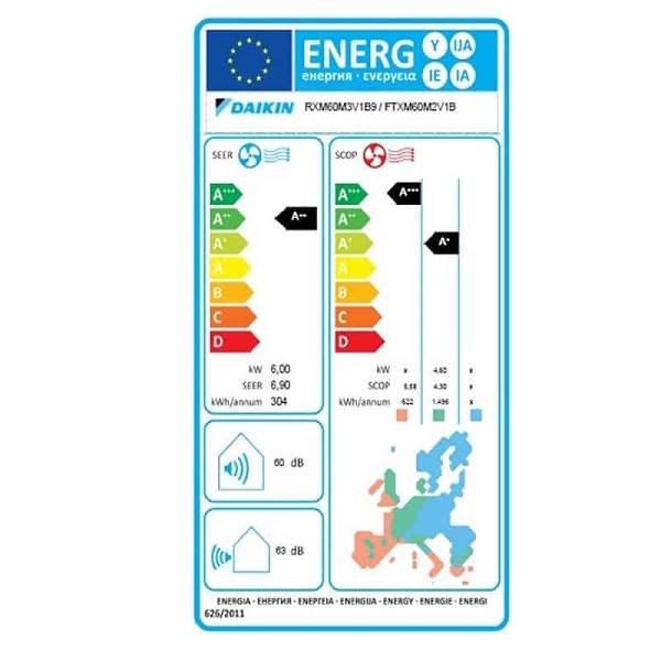 DAIKIN Κλιματιστικό Τοίχου Perfera 22000btu FTXM60