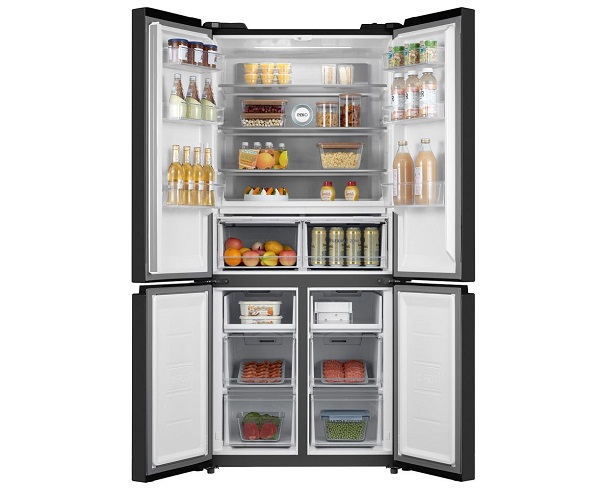TOSHIBA RF610WE-PGS(22) Ψυγείο Τετράπορτο Μαύρο Γυαλί
