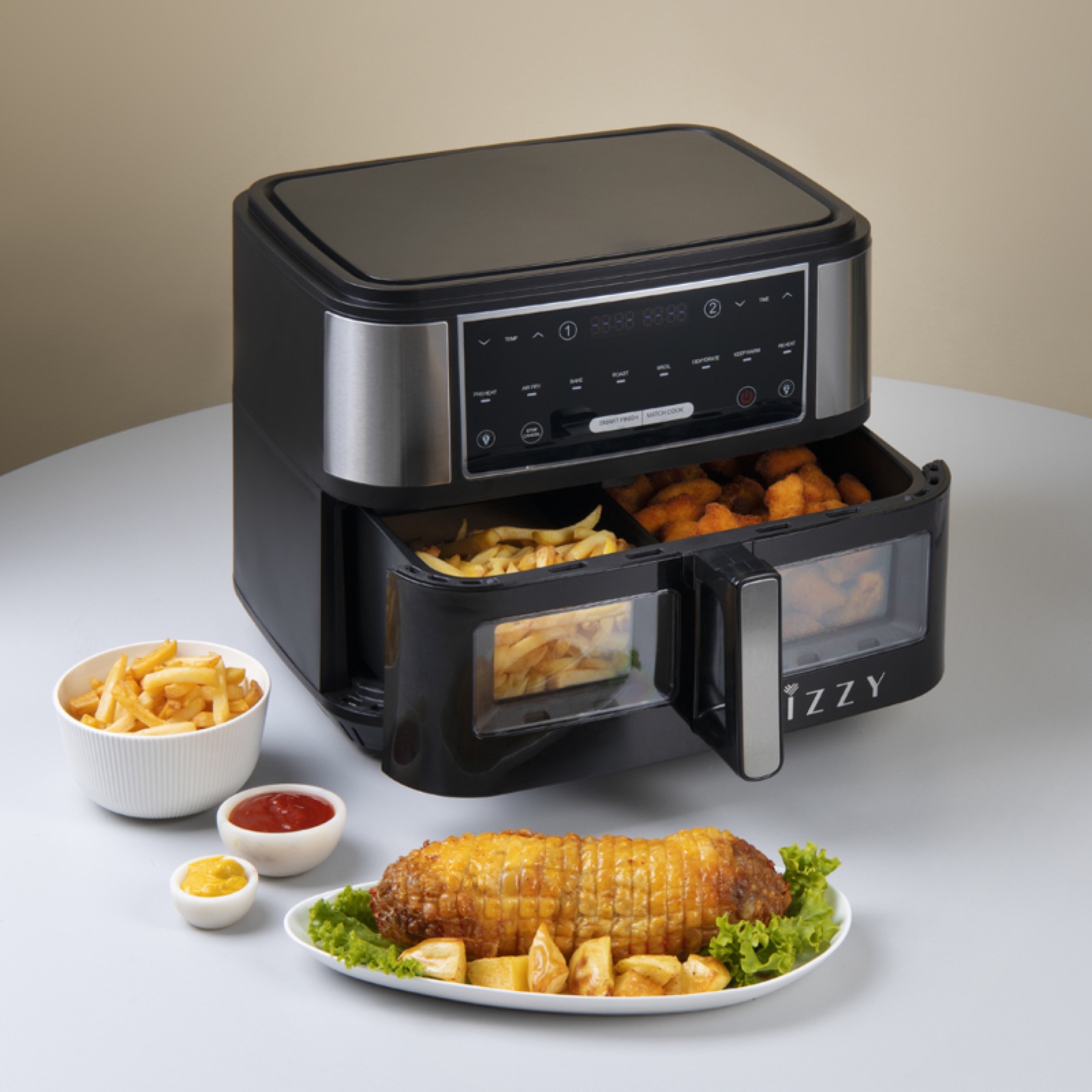 IZZY IZ-8225 Air Fryer XXL 10 litres Double Zone