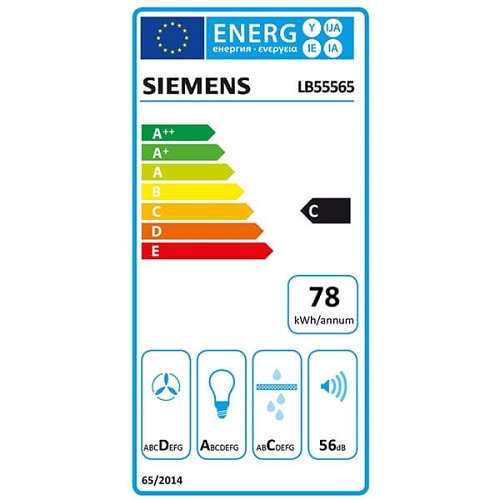 SIEMENS Απορροφητήρας Εντοιχιζόμενος 50cm, Ασημί , LB55565