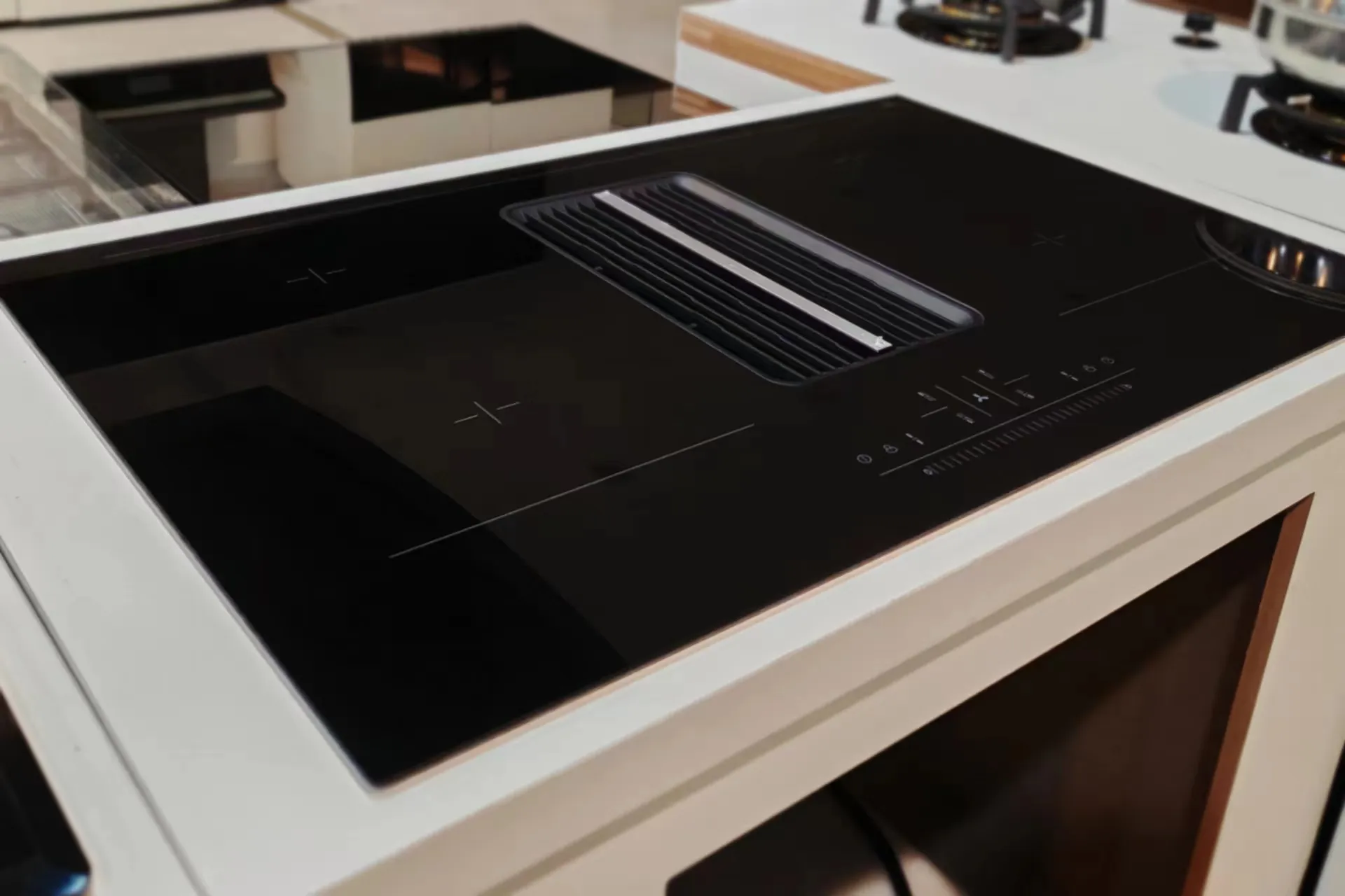 Midea M83C01-ET11-CYP Επαγωγικές Εστίες με Ενσωματωμένο Απορροφητήρα 80cm