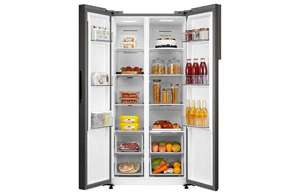 MIDEA MDRS619FIE28 Ψυγείο Ντουλάπα, Γραφίτης Inox