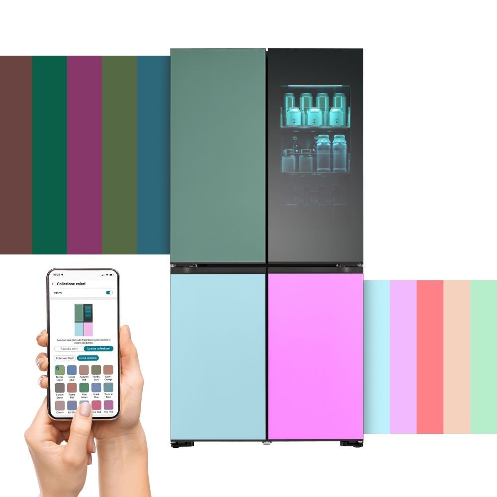 LG GMV960NNME Four Door Refrigerator With Alternating Color LED