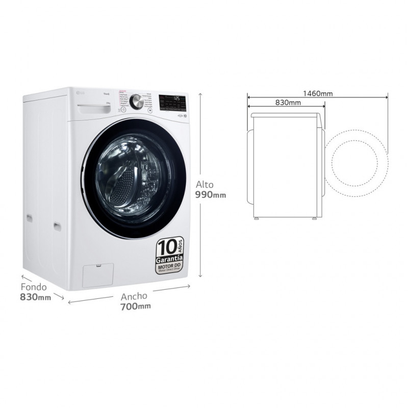 LG F0P3CYV2W Πλυντήριο Ρούχων 20kg 3