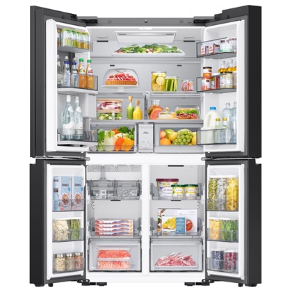 Samsung RM90F67CECEF Four Door Refrigerator Black