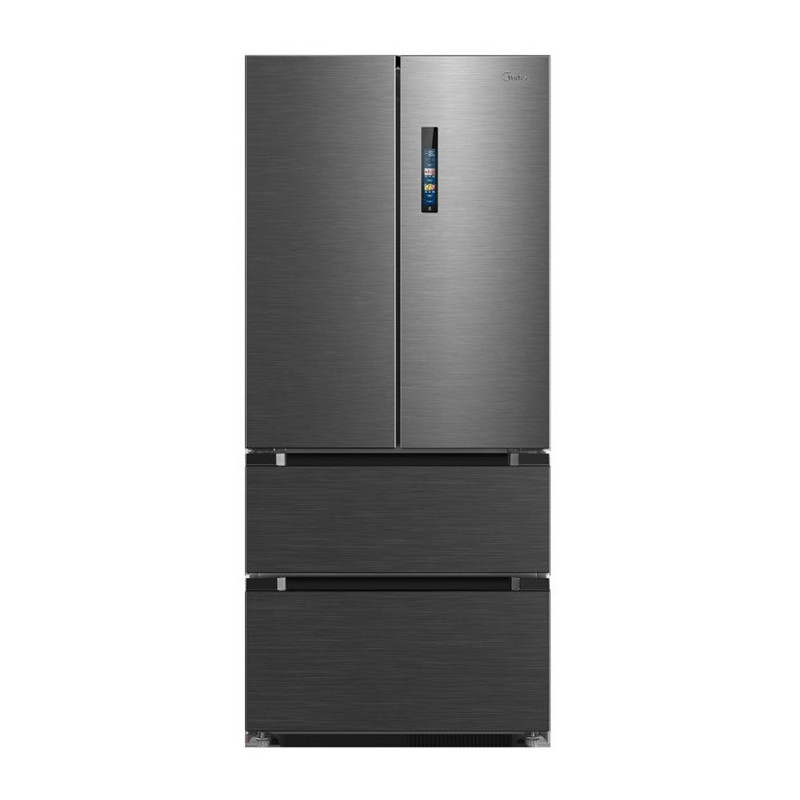 Midea MDRM692FIC45 Four Door Fridge, Black Stainless Steel
