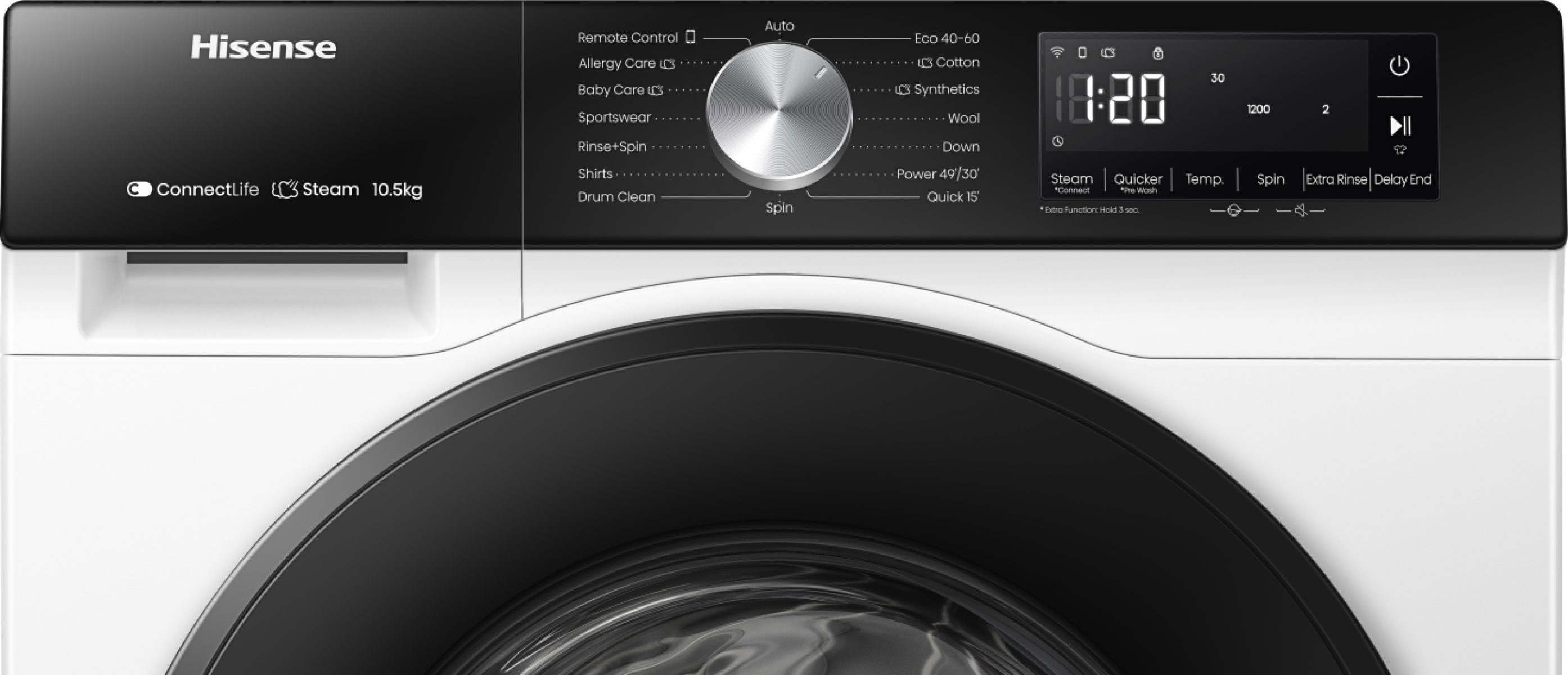 HISENSE WF3S1043BW3 Washing Machine 10.5 kg 3