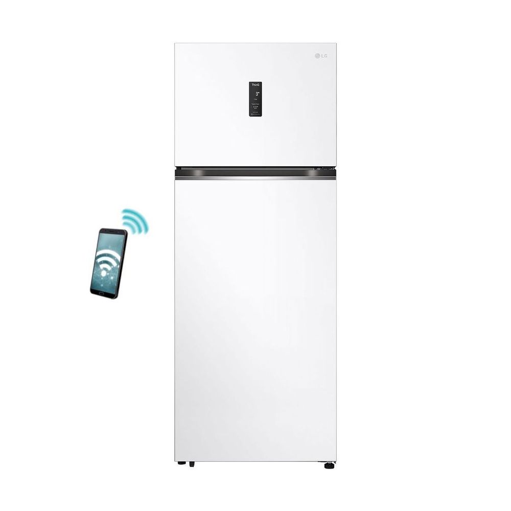 LG GTBV44SWBKD Double Door Refrigerator, White