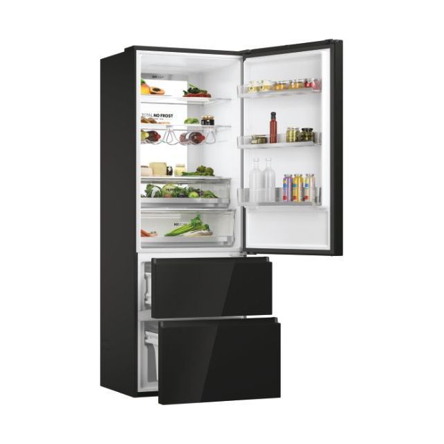 Haier HTW7720DNGB Fridge Freezer, Three Doors
