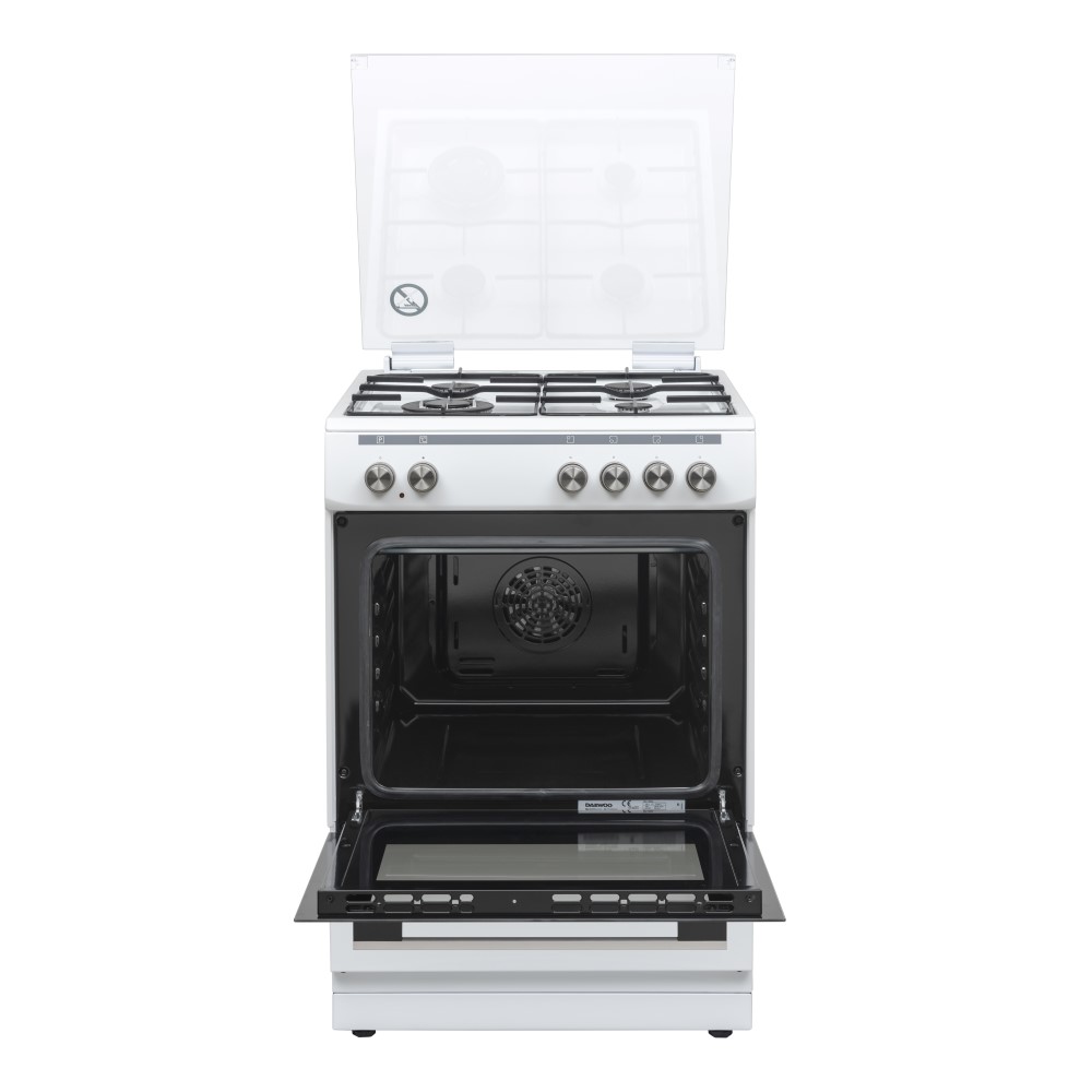 DAEWOO F66CGDTE19W Κουζίνα Ηλεκτρική με Εστίες Υγραερίου