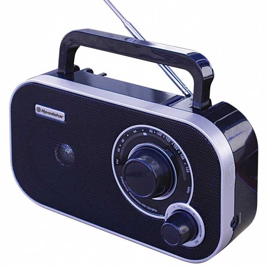 Roadstar TRA-2235 Retro Portable Power/Battery Radio Black Black