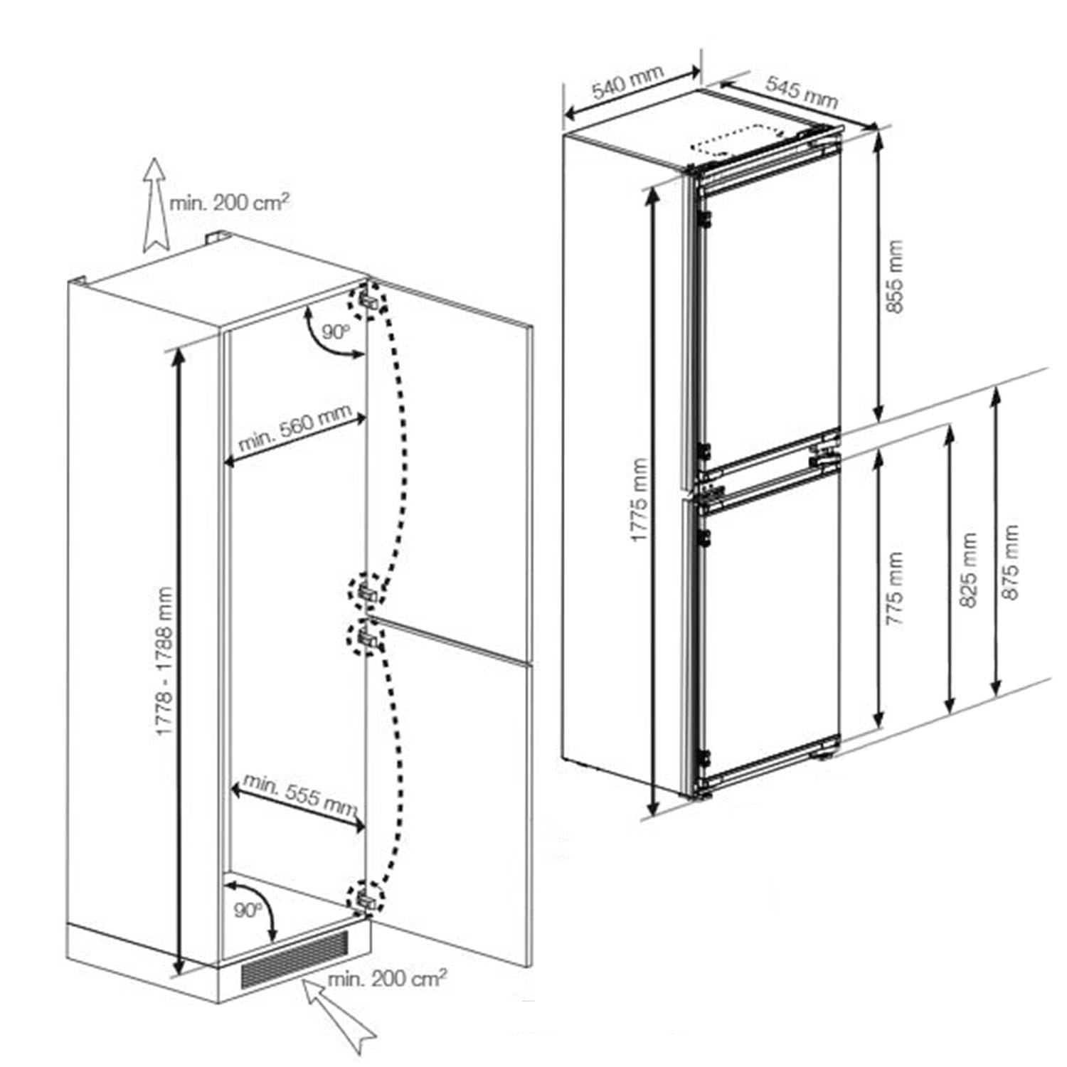 Blomberg KNE4564EVI Εντοιχιζόμενος Ψυγειοκαταψυκτής