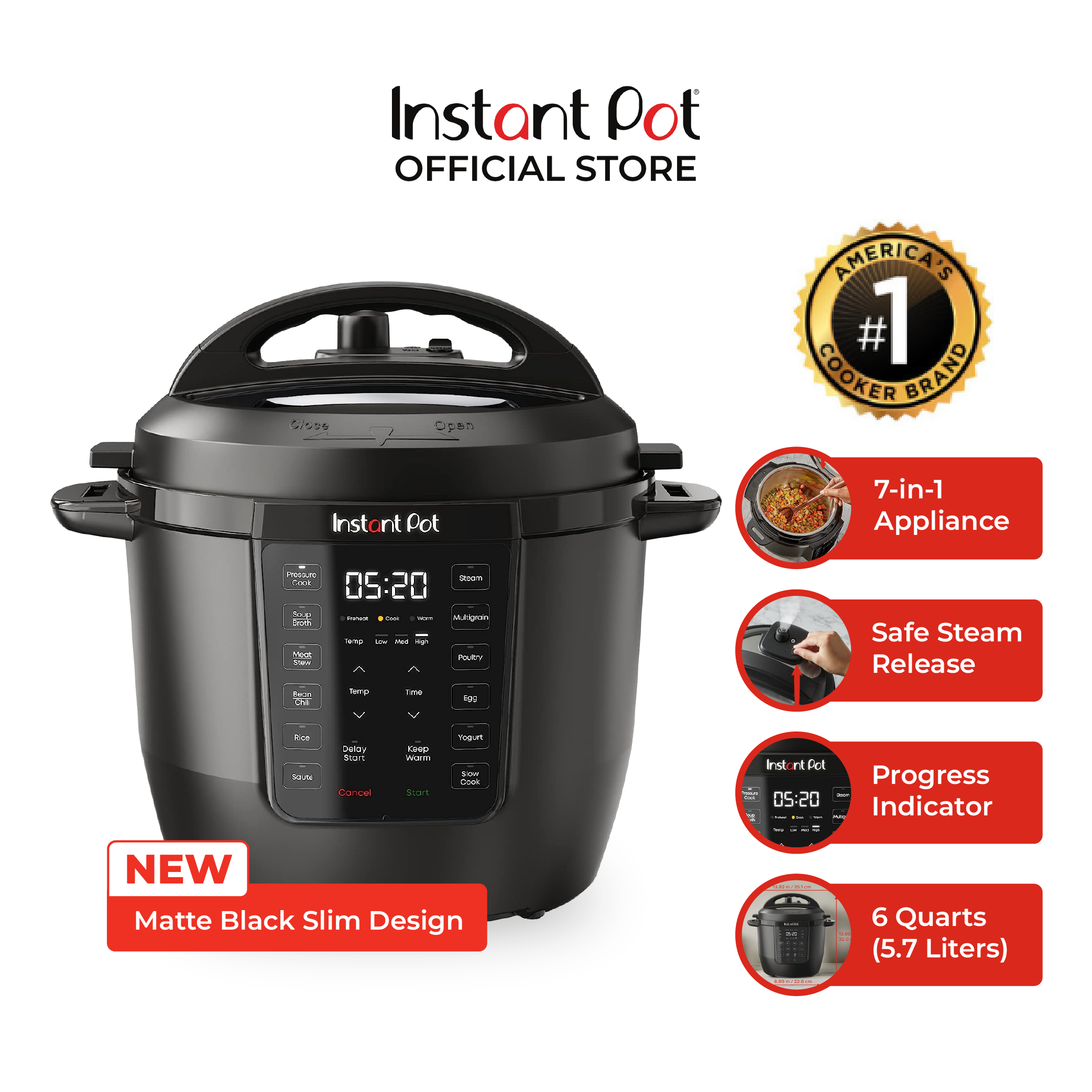 INSTANT POT INST-112200001 Multicooker 5.7L