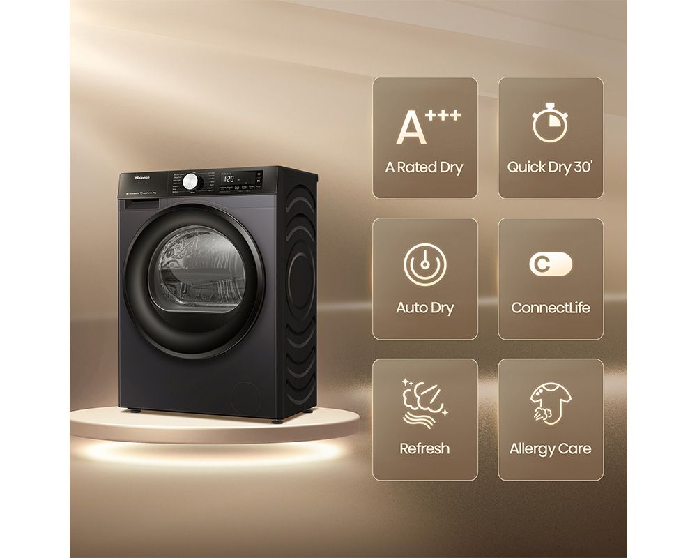 Hisense DH3S902BB3 Clothes Dryer 9Kg