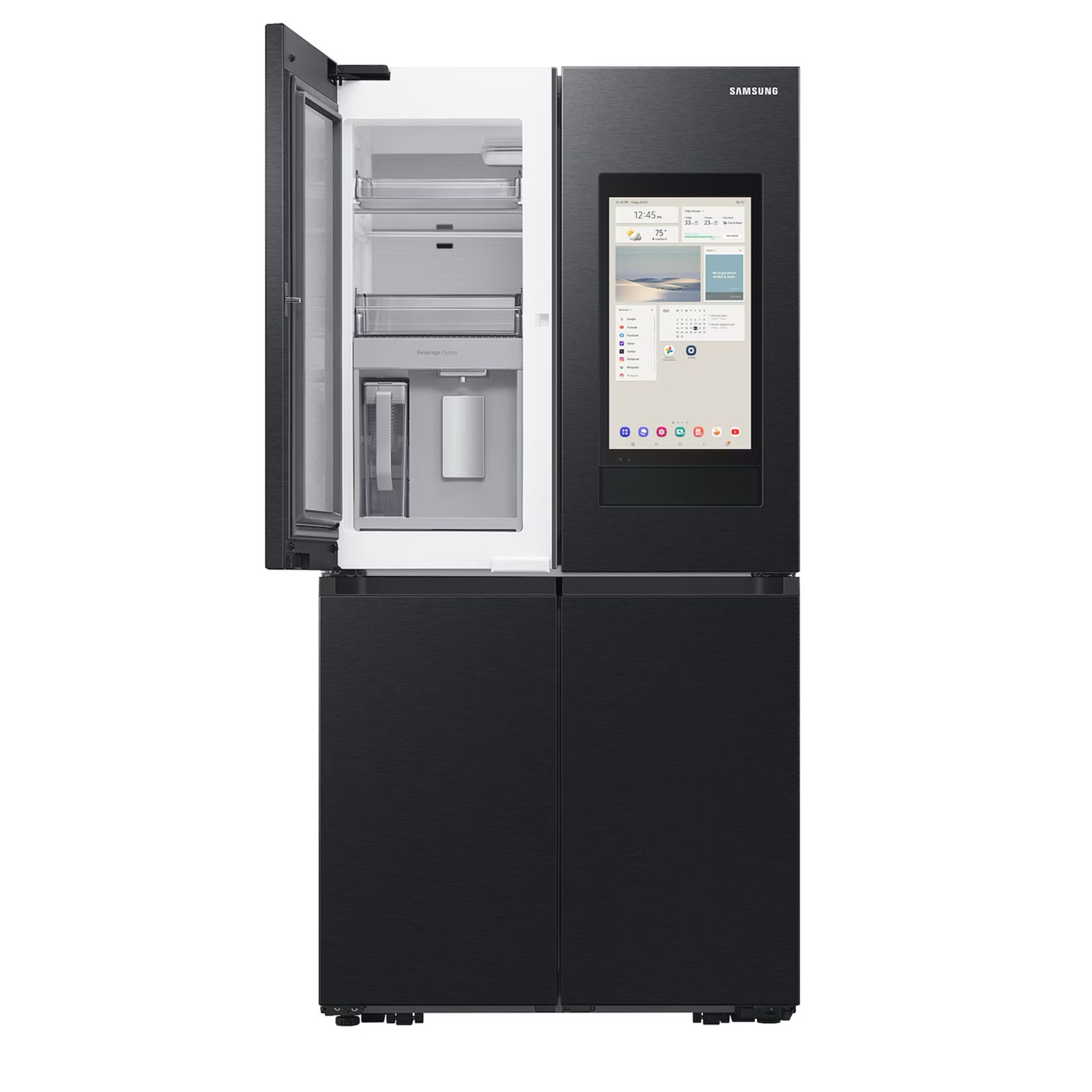 Samsung RF65DG9H0EB1EF Four Door Refrigerator,with 21.5″ Family Hub