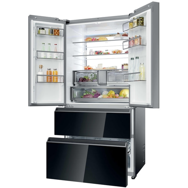 Haier HFR79F19DFGB(UK) Four Door Refrigerator (French Door) Black