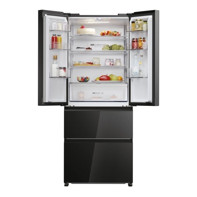 Haier HFR3718ENGB Ψυγειοκαταψύκτης French Door Μαύρο