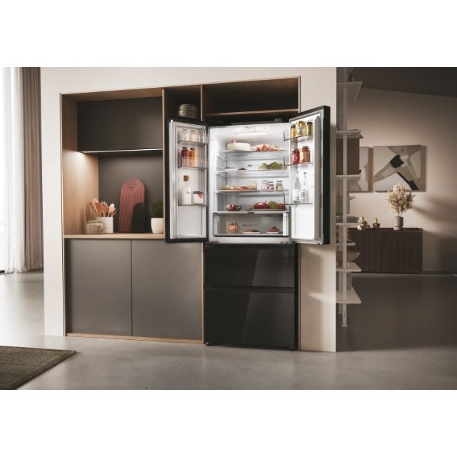 Haier HFR3718ENGB Ψυγειοκαταψύκτης French Door Μαύρο