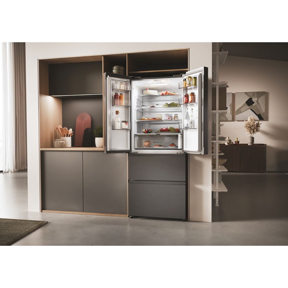 Haier HFR3718ENMD Ψυγειοκαταψύκτης French Door Dark Inox
