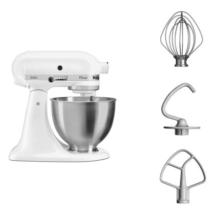 KITCHENAID KIT-5K45SSBWH Κουζινομηχανή/Mixer, Άσπρο
