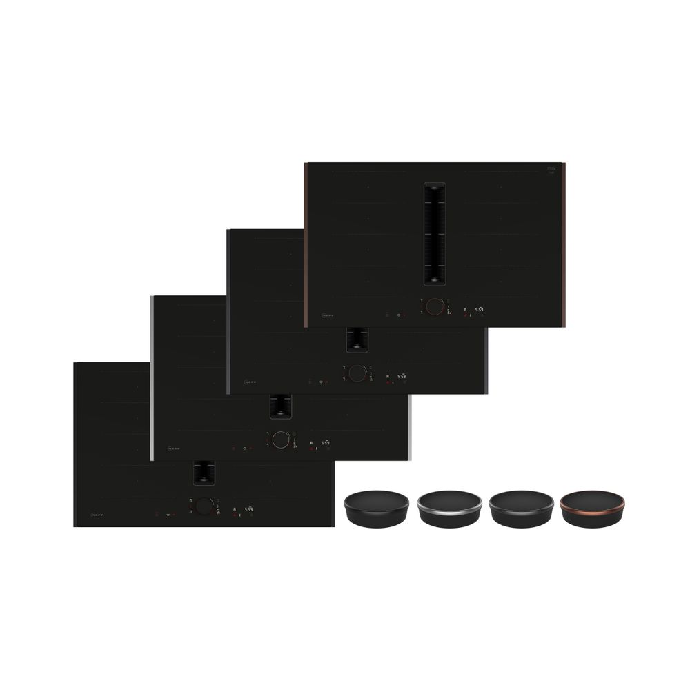 NEFF V68YYX4B0 Επαγωγική Εστία Με Ενσωματωμένο Απορροφητήρα Matt Black
