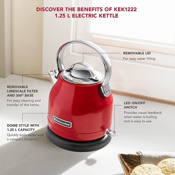 KitchenAid Βραστήρας 1,25λτ. Empire Red 5KEK1222BER