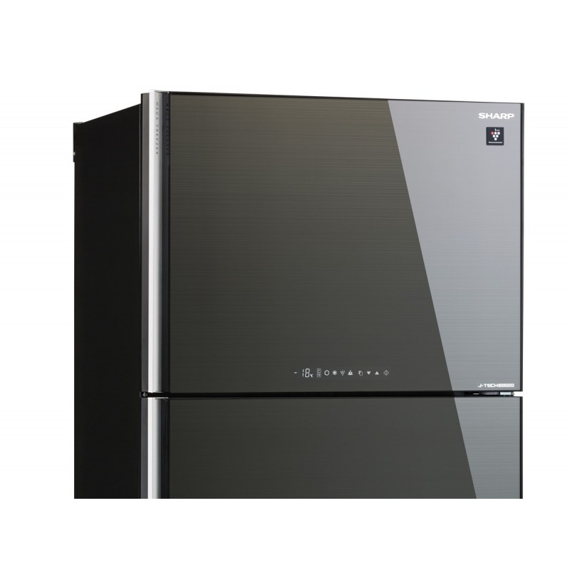 SHARP SJ-YG740G-SL Ψυγείο Δίπορτο Ασημί γυαλί