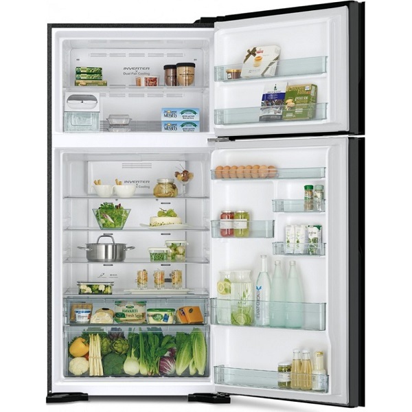 HITACHI RV611PRU0BSL Double Door Refrigerator Silver