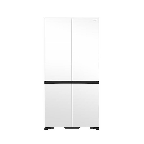 Hitachi Four Door Refrigerator Matte Glass White Deluxe RWB640VRU0XMGW