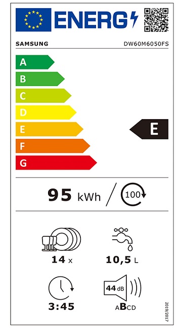 SAMSUNG Ελεύθερο Πλυντήριο Πιάτων Inox DW60M6050FS/EC 4