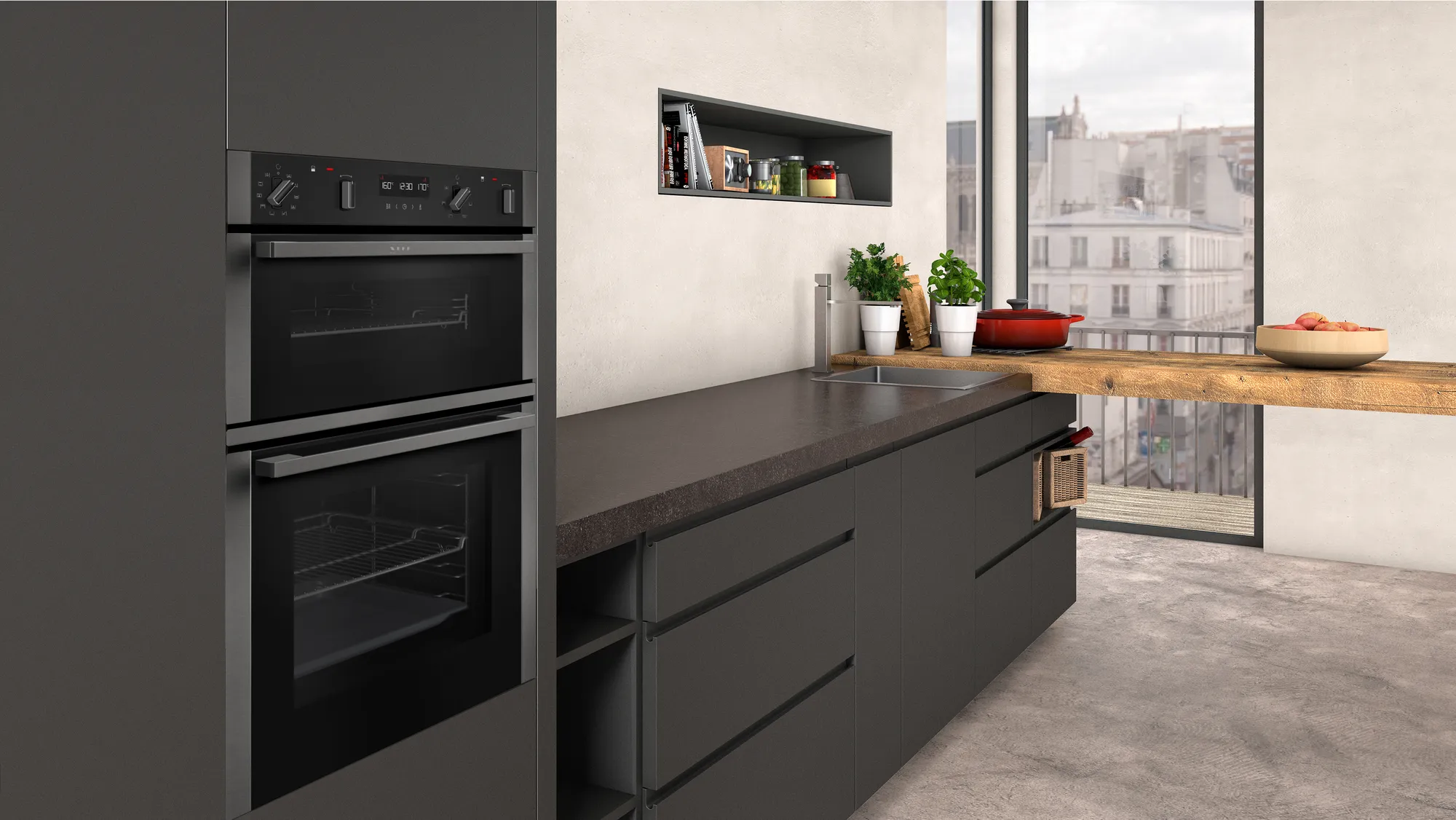 NEFF U2ACH7CG0A Built-in double oven 2