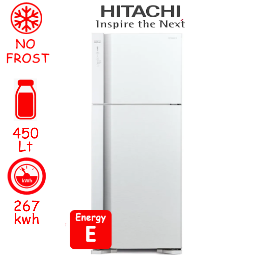 Hitachi R-V541PRU0PWH Double Door Refrigerator