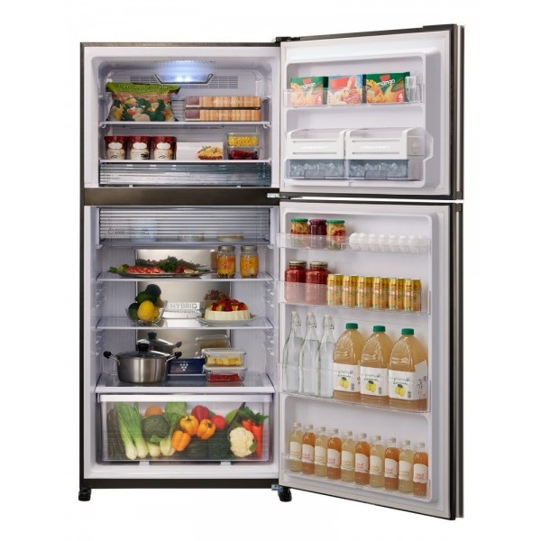 SHARP SJ-YG740G-BK Ψυγείο Δίπορτο Μαύρο γυαλί